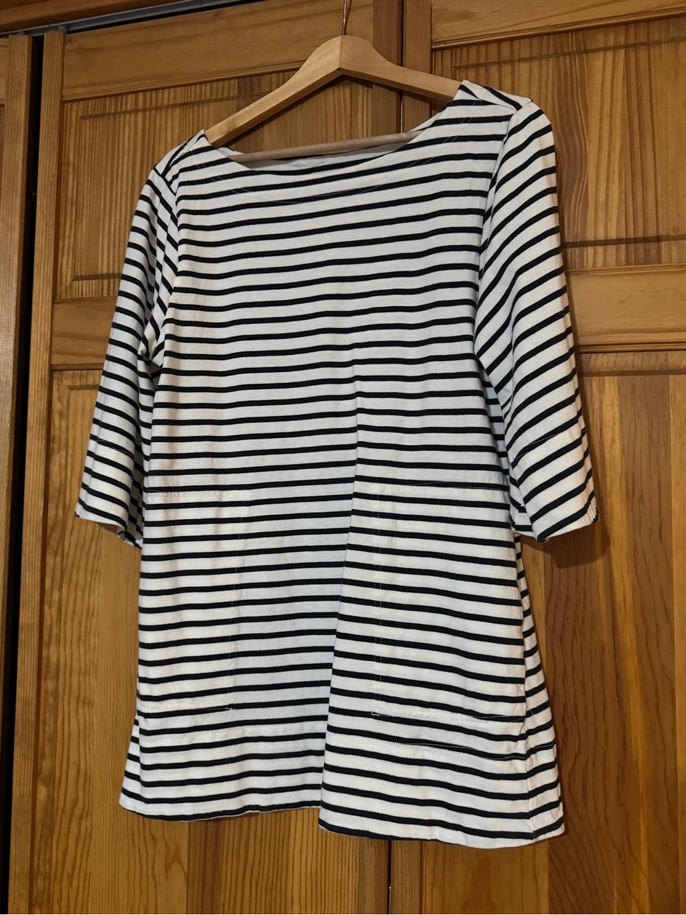 Free People Charlie Mini Dress - Black & Ivory Striped - Size Small